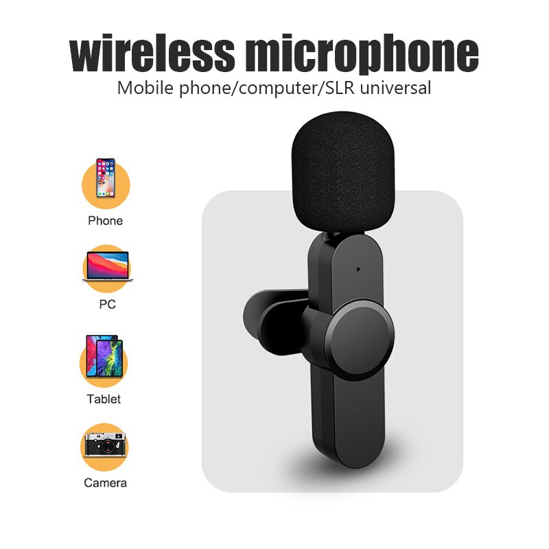 Kabelloses lavalier-mikrofon, tragbares mikrofon für audio- und videoaufnahmen mit iphone, android, live-vlogs, gaming, handyradio 1 to 2