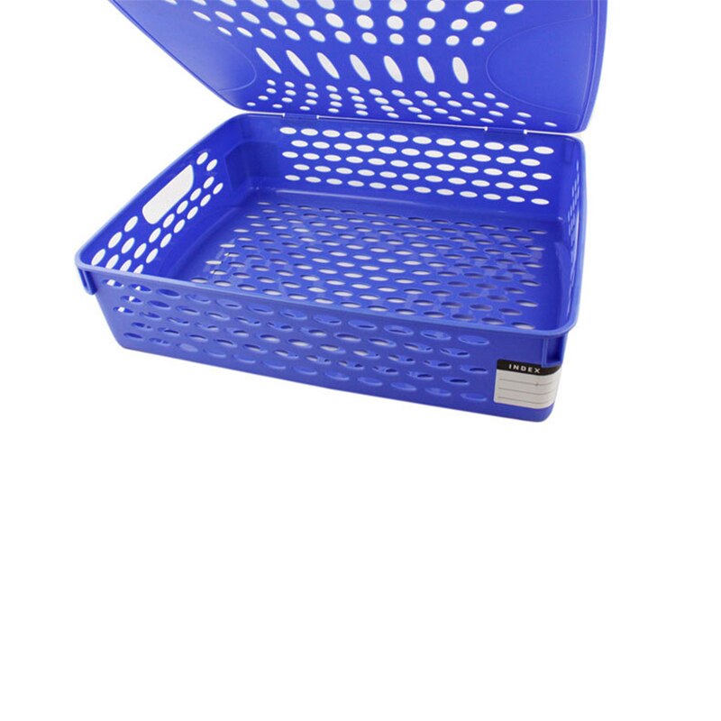 Deli 1pcs Proper document basket 923 file basket tidy tabletop reception box data box file basket blue
