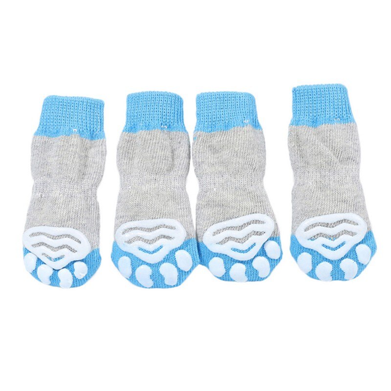 4 Uds antideslizante zapatos de perro punto suave zapatos para perros pequeño perro botines de productos para mascotas pata cuidado
