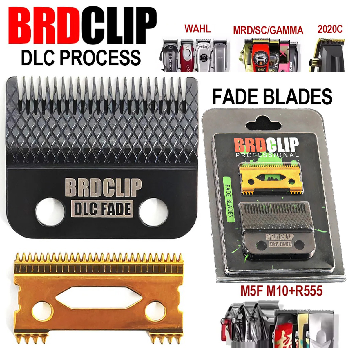 BRDCLIP 808E Electric Hair Clipper Replacement Blade DLC Blade for BRD-106 M10 M5 Kulilang R77F VGR V003 WMARK X1