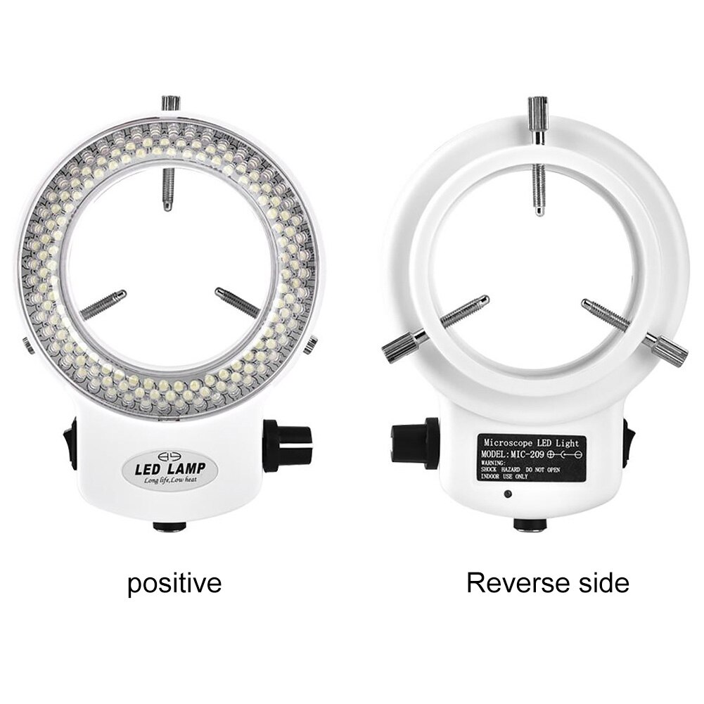 Anillo de luz LED 100V 240V círculo práctico proyector de cámara brillo ajustable lámpara portátil para estéreo microscopio sombra gratis