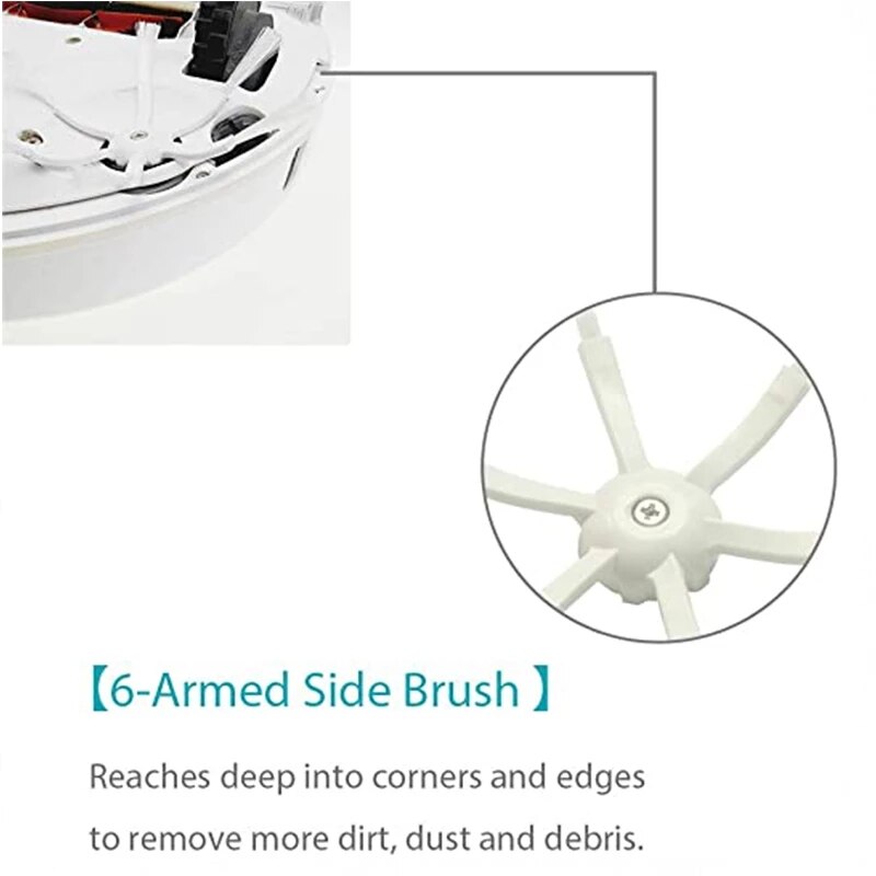 Pièce de rechange pour aspirateur Robot Xiaomi Roborock S5 S50 S51 S55 S5 Max S6 MaxV S6 Pure S7, brosse latérale à 6 bras, accessoires