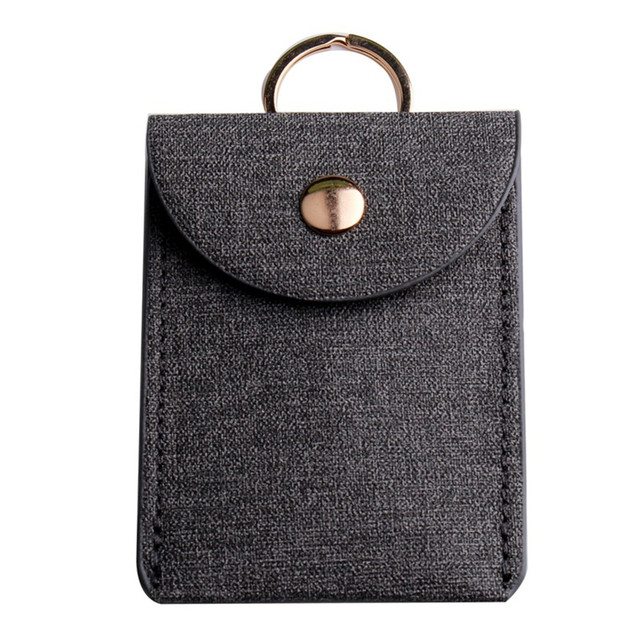 Creditcardhouder Mannen Vrouwen Pu Lederen Mini Visitekaarthouder Reizen Id Bank Kaarthouder Case Cover: Grey