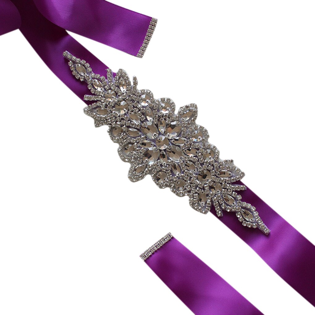 Ceinture femme cristal mariage ceintures Satin strass robe de mariée ceinture accessoires de mariage ruban de mariée ceinture ceinture: NO.9