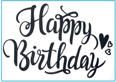 1pc adesivi per feste di buon compleanno per palloncini trasparenti trasparenti Bobo palloncini lettere decalcomanie forniture per feste di compleanno