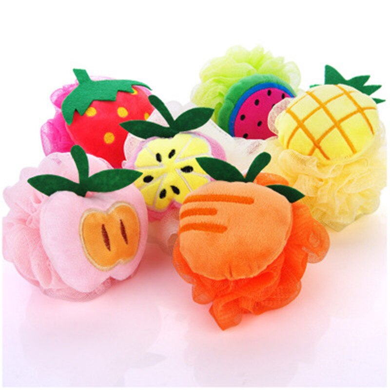 Cepillo para baño de bebé de algodón de dibujos animados suave esponja de baño de bebé en polvo Puff lindos niños recién nacidos producto de ducha infantil frotando bolas de toalla