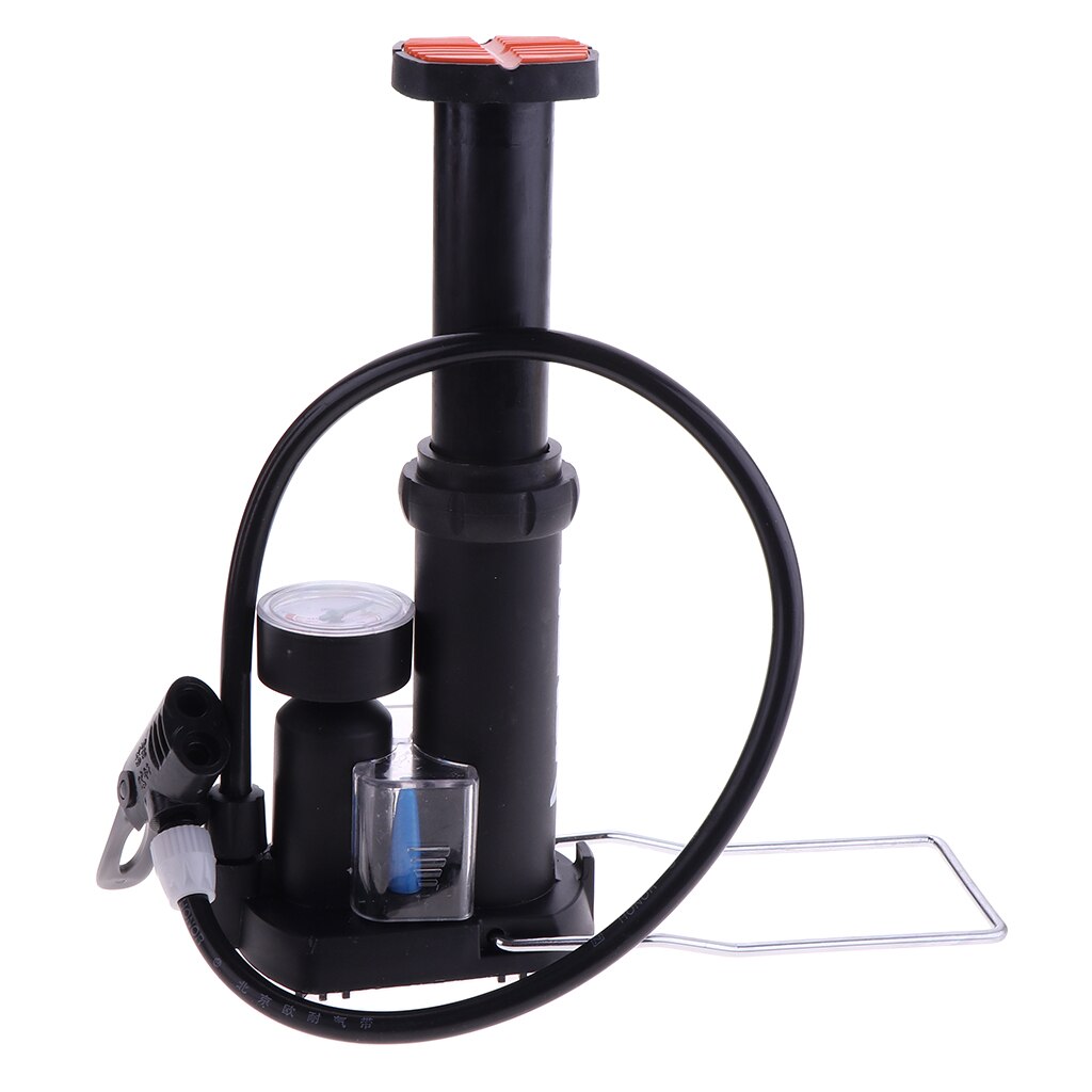 Lightweight Bike Foot Activated Pump W/ Pressure Gauge Mini Air Pump