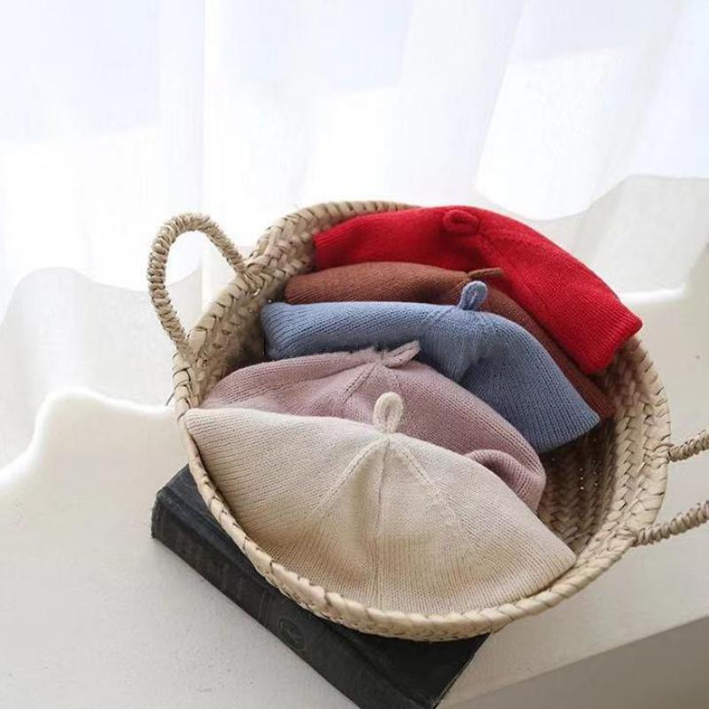 Nuovi berretti per cappello da bambino autunnali per ragazze berretto lavorato a maglia Vintage per bambini ragazza da neonato cappelli da berretto cappelli da pittore per ragazzi accessori