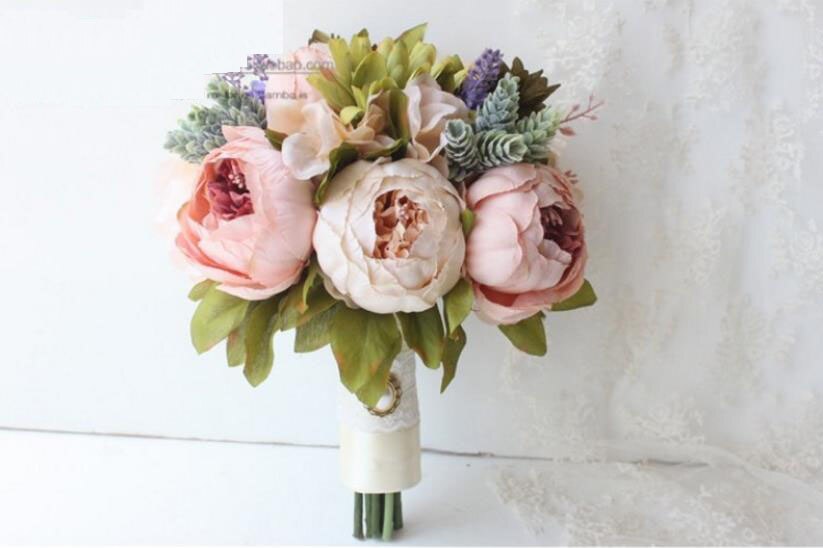 Perfectlifeoh-ramo de Camelias para boda, plantas florales, , ramo de recuerdo con mango de encaje, flores de boda con tema de jardín: 03