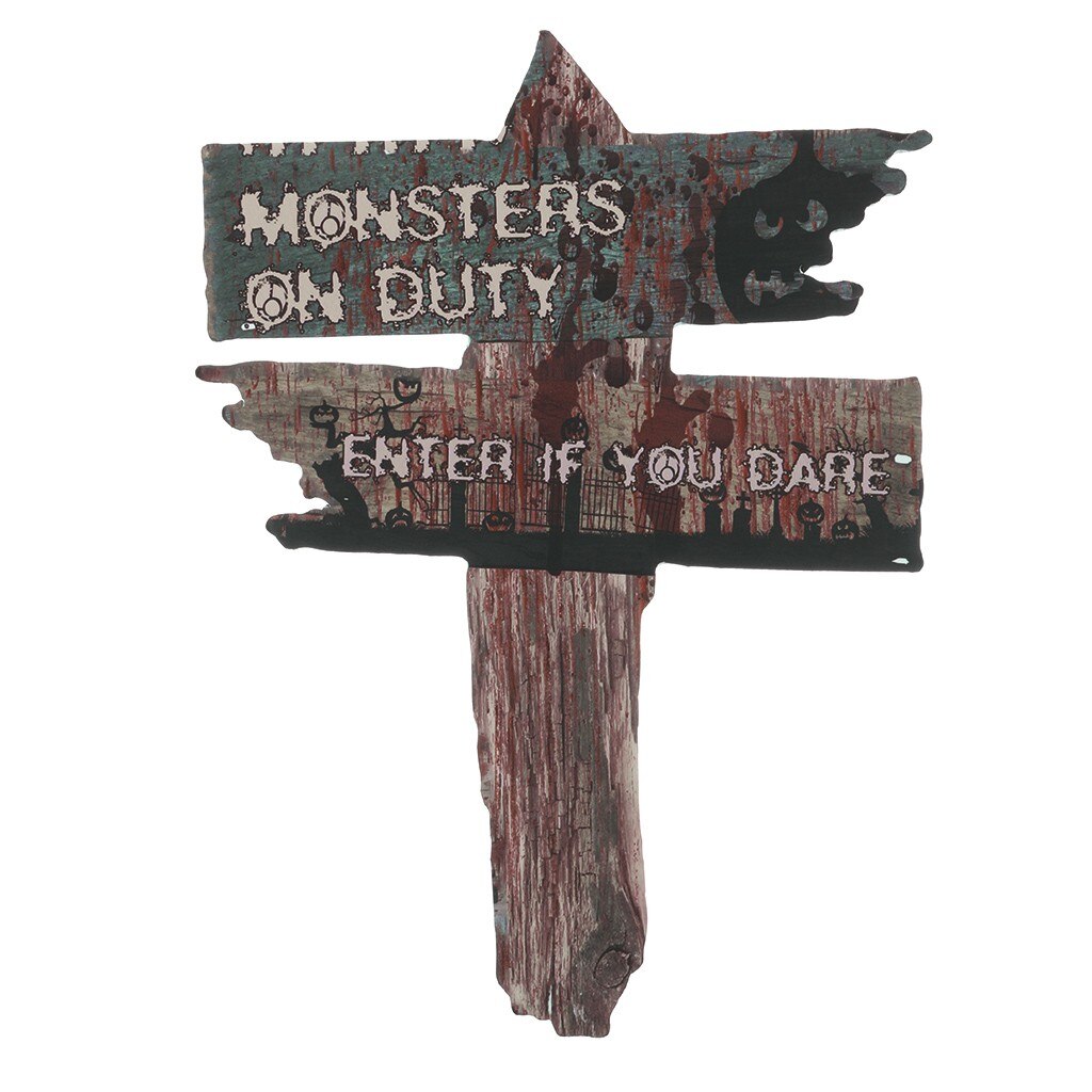 Halloween Decorations Yard Signs Stakes Beware Props Outdoor Decor Party Supplies Party & DIY Decorations #50