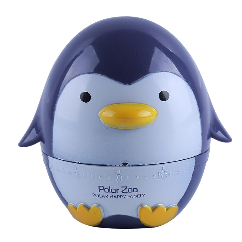 Penguin Kitchen Handle Rotage Dial Timers Reminders Mechanical Countdown Timer Cooking Busy Reminder Watch Under One Hour: gray