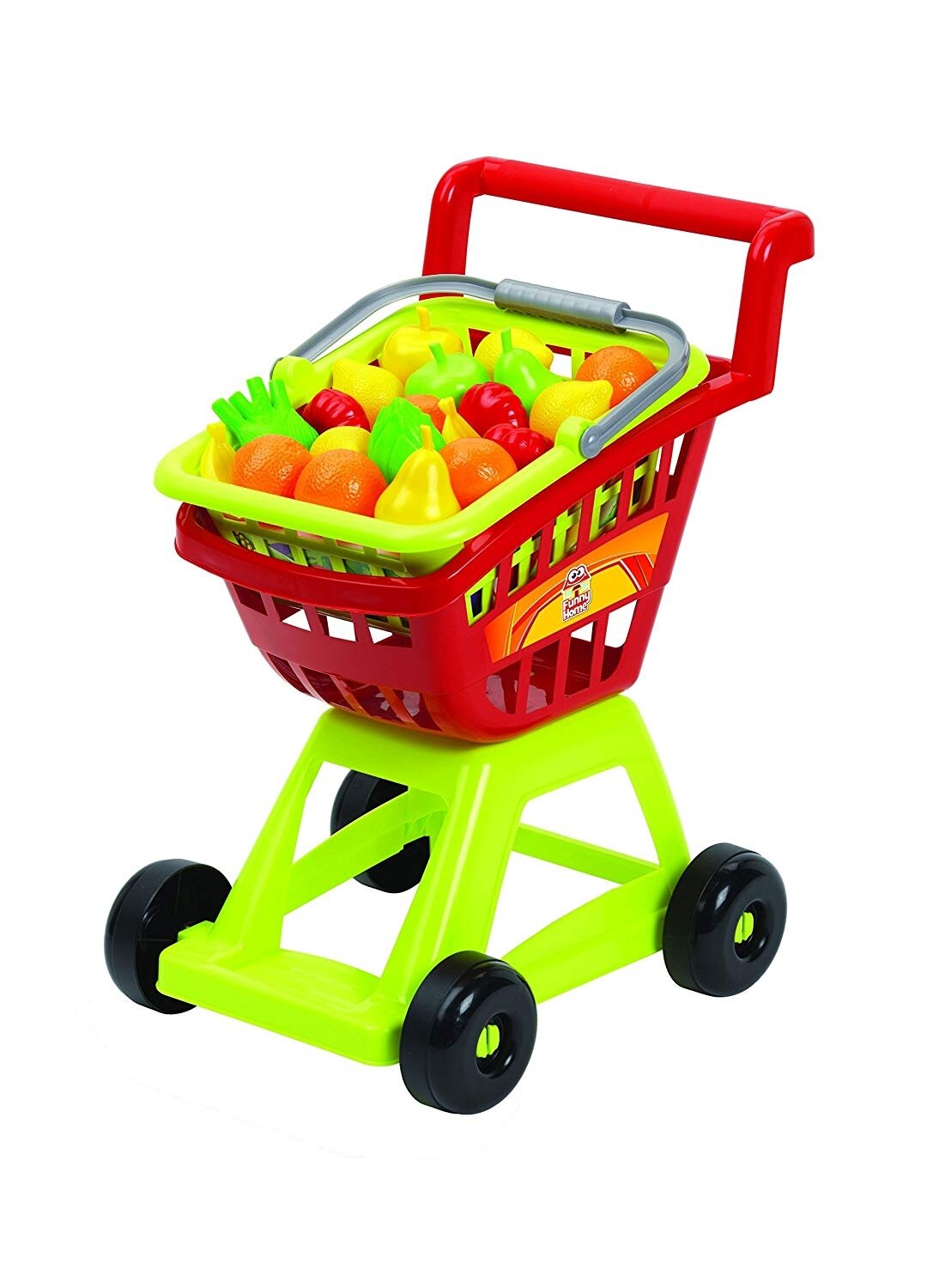 Winkelwagen-Kar Met Mand En Fruit