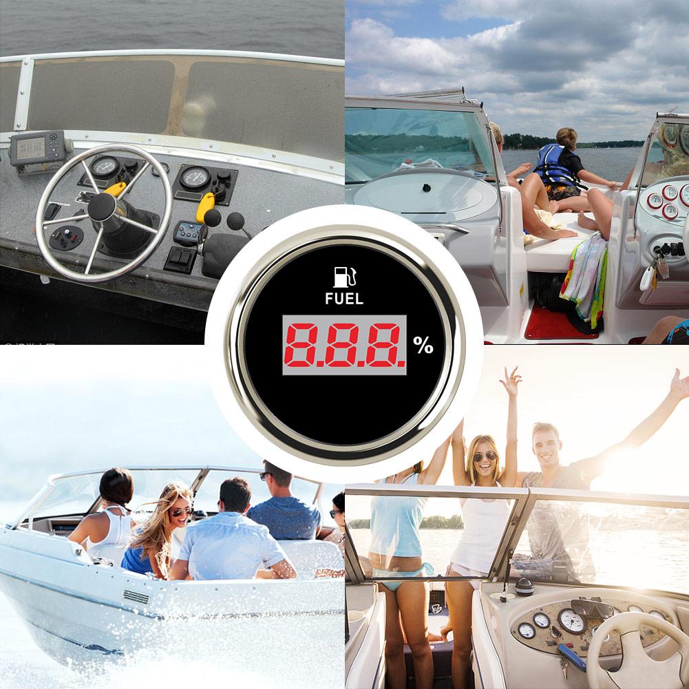 52mm Digital Fuel Level Gauge Meter 240~33 ohm Oil Tank Level Indicator Fuel Gauge With Backlight 9~32V For Car Boat Marine