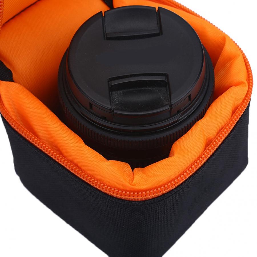 Camera Lens Bag Padded Thick Camera Lens Bag Shockproof Protective Pouch Case DSLR Camera Lens 9.2x10.5 cm