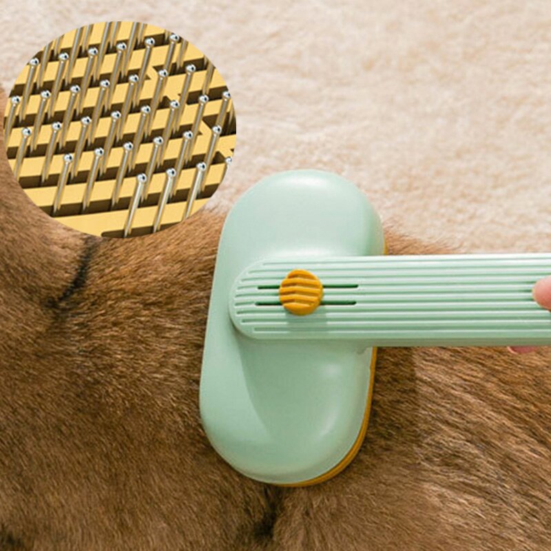 Kat Borstel Hond Kam Haar Kam Voor Katten Accessoires Huisdier Producten Grooming Kammen Schone Borstel Voor Verlies Verwijdert Haren Kat en Hond: Green 2