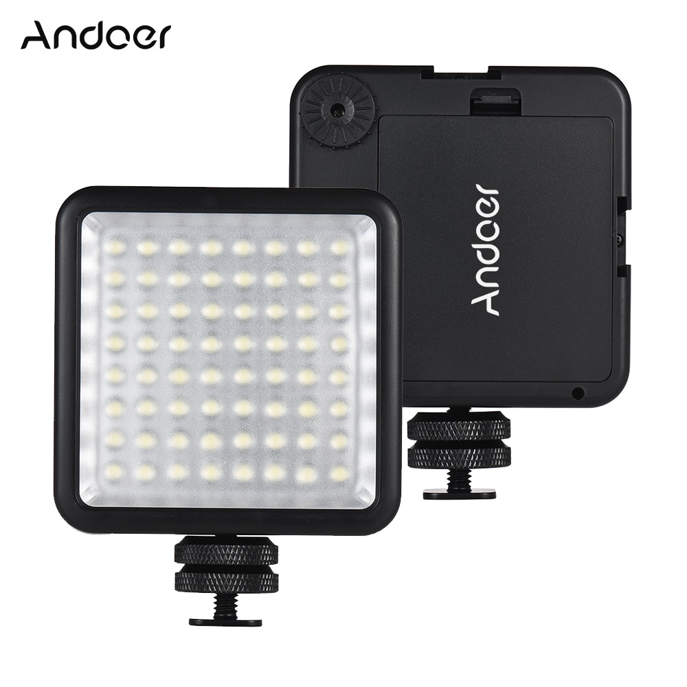 Andoer Led 64 Kralen Continue Op Camera Led Panel Licht Draagbare Mini Dimbare Camcorder Video Verlichting Voor Canon Nikon Sony