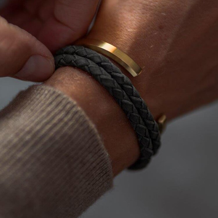 Rustfritt stål armbånd mansjett armbånd armbånd menn armbånd måke armbånd geometriske enkle design smykker