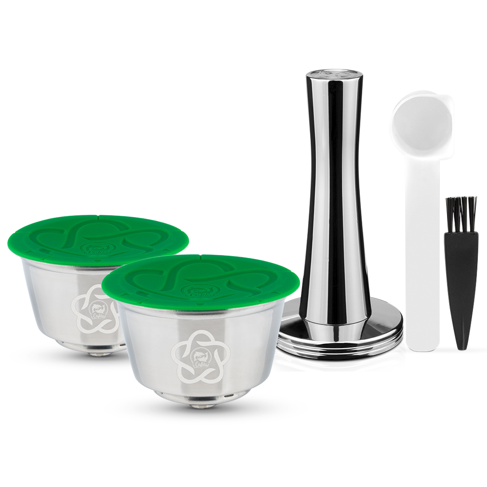 Kapsułka do kawy dla Dolce Gusto Mini Me kapsułka do kawy wielokrotnego użytku piccolo xs kapsułki filtry Crema ze stali nierdzewnej icafilas: zgniły zielony