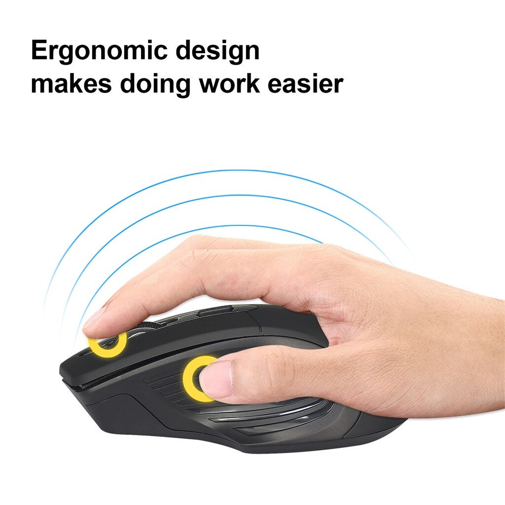 Gaming Mouse 2.4ghz Wireless Optical Usb Gaming Mouse 2400dpi Rechargeable Mute Mice For Pc Wireless Computer Mice with USB