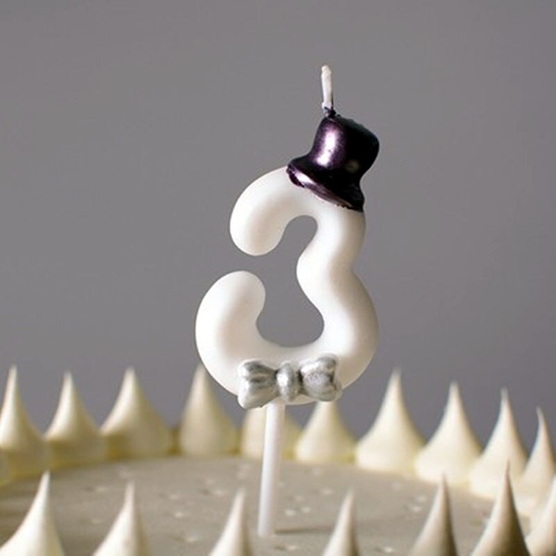 Digital Birthday Candles Big Cake Candles Decoration Smokeless Birthday Number Candle Birthday Cake Decoration: Hat 3
