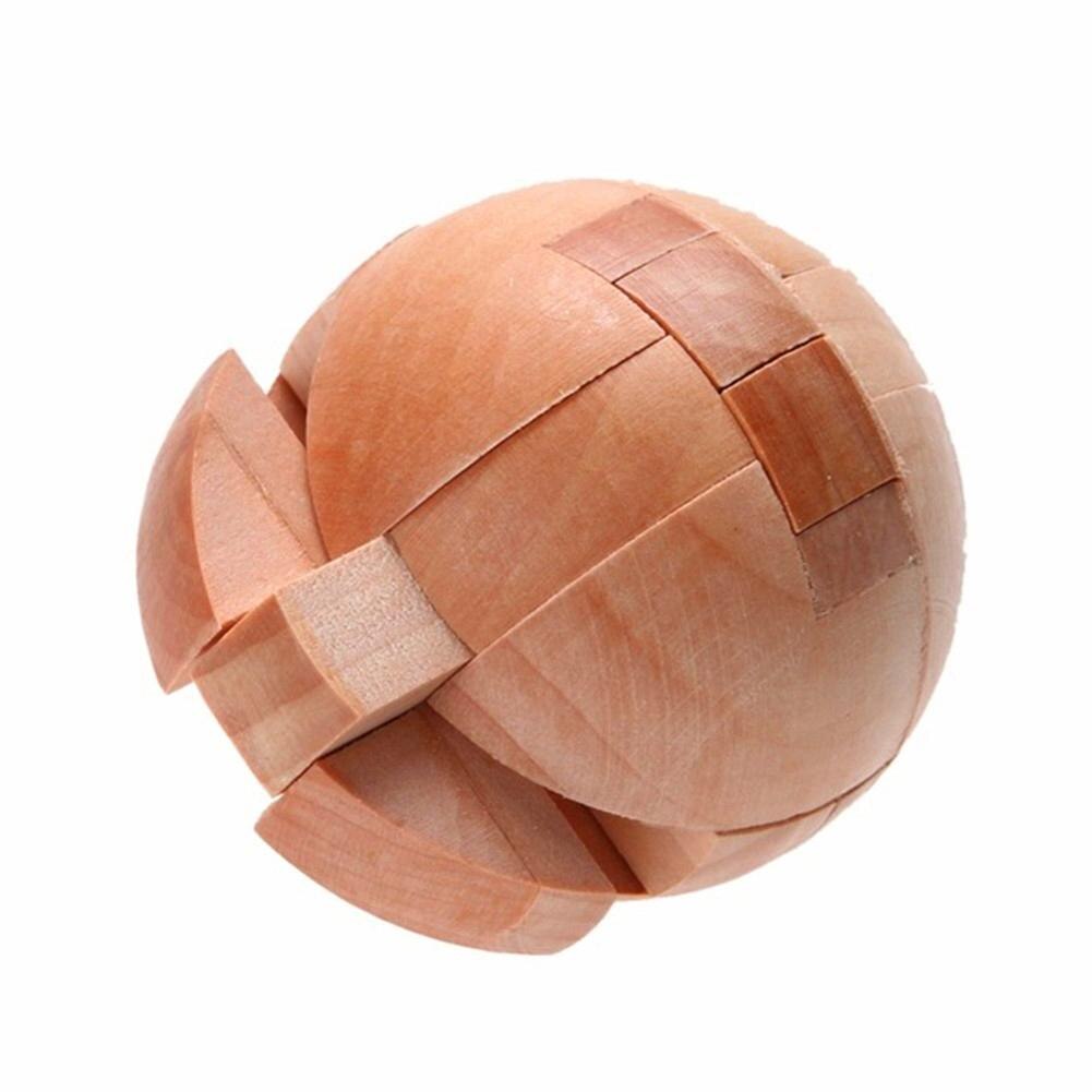 Educatief Speelgoed Unlock Bal-vormige Slot Luban Lock/Houten Puzzel Diameter 6 cm voor Kinderen Onderwijs Speelgoed