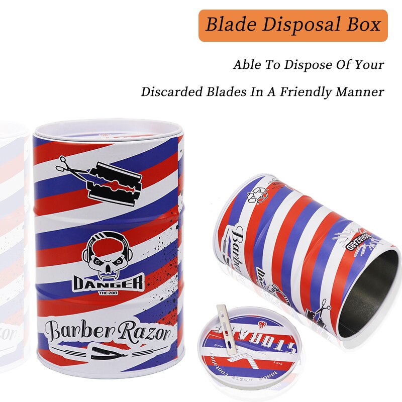 Blade Dispenser Box Razor Blade Disposal Case Barber Shop Storage Bank Container For Hair Razor Blades Recycling Box