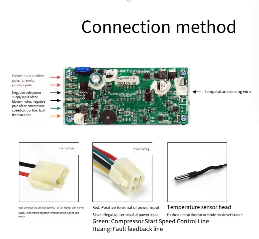 Panel de control de aire acondicionado eléctrico de estacionamiento, 12V, para placas de control de inversor de evaporador de aire acondicionado de coche