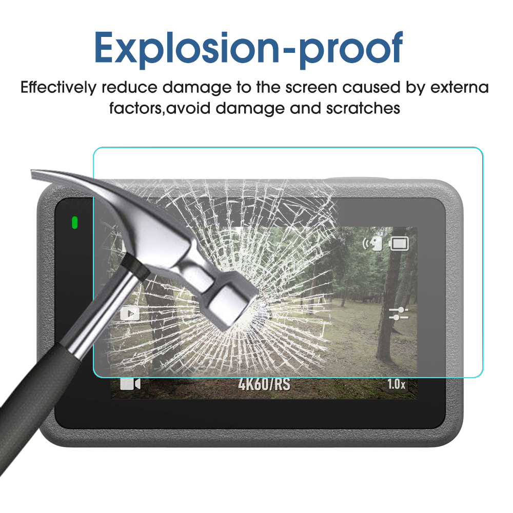 Vidrio templado para DJI OSMO Action 4/Action 3, accesorios para cámaras deportivas, Protector de pantalla transparente, película protectora de lente frontal y trasera