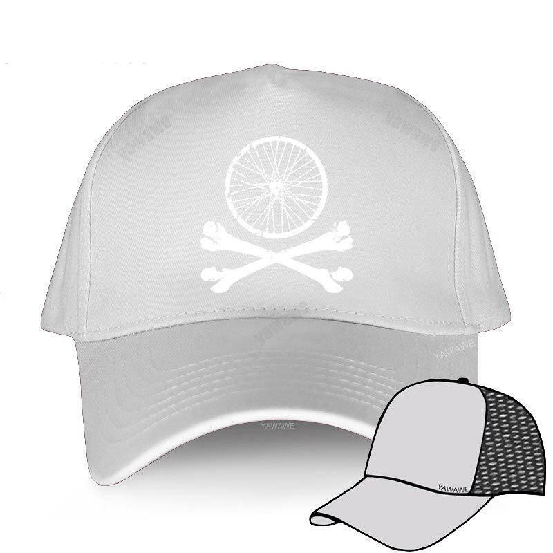 Women yawawe Baseball cap spring summer hats for men Mountain mtb Cycling skull Bicycle downhill bmx Adult cotton hat: white mesh