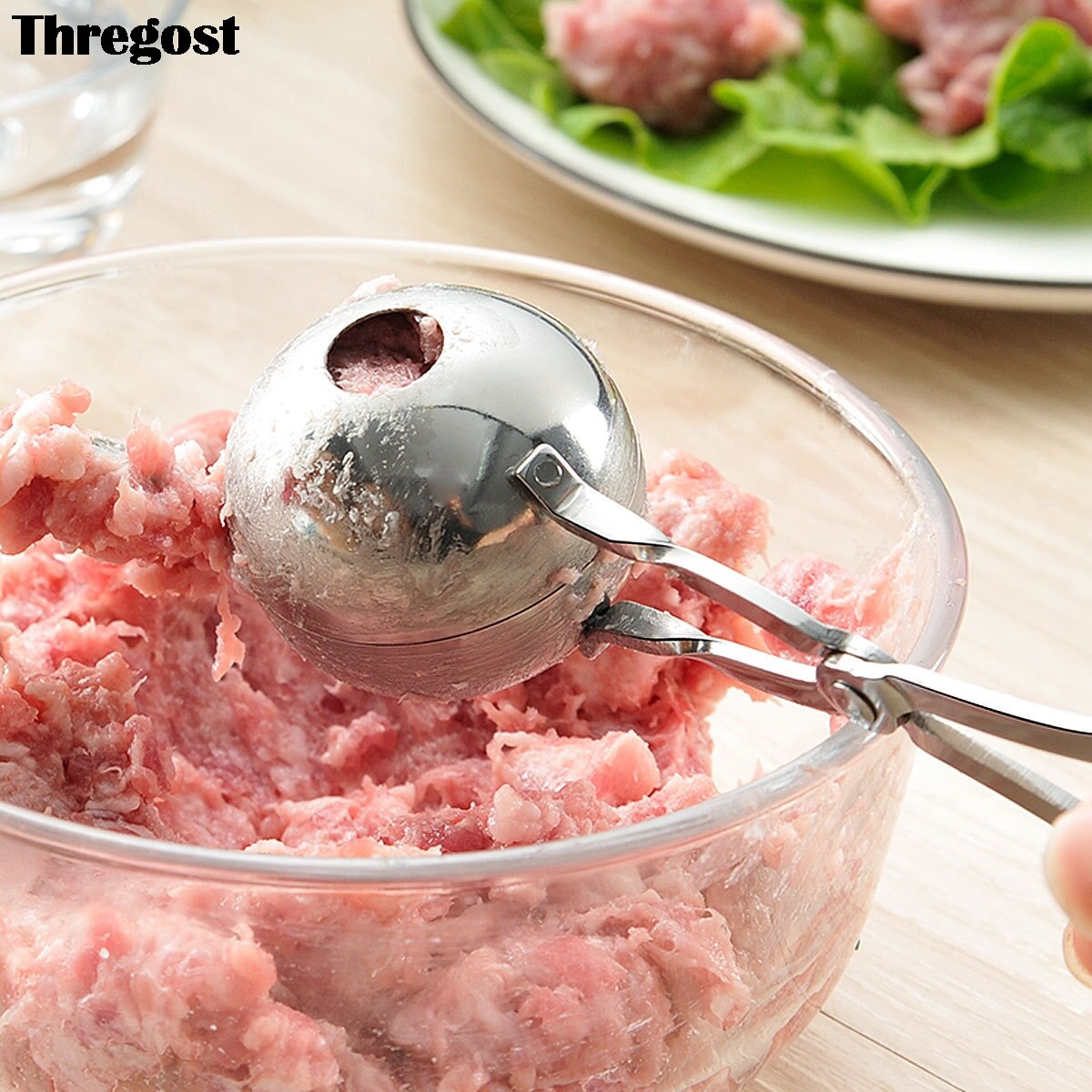 Stainless Steel Meatball Press Maker Meatball Fish Ball Clip DIY Fish Meat Rice Ball Maker