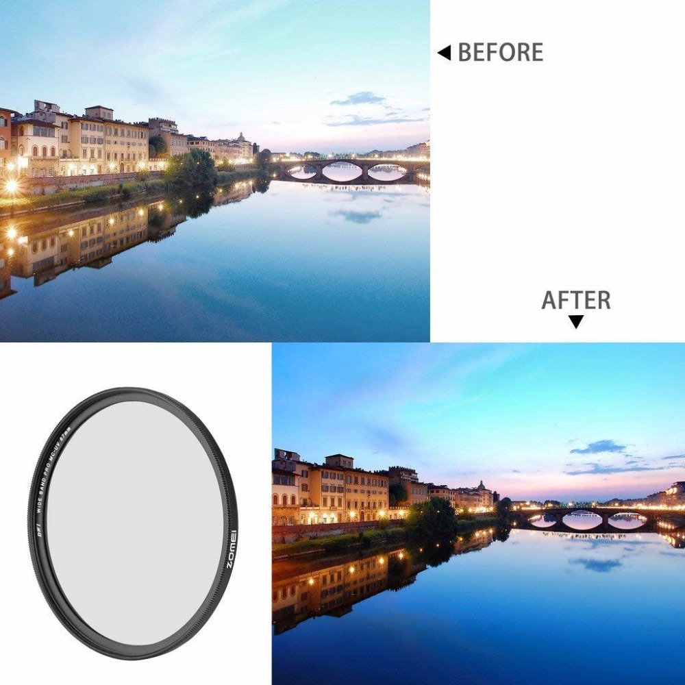 Zomei Camera Filter Ultraviolet UV Slim MCUV Filter Multi-coated Lens Protector 49/52/55/58/62/67/72/77/82/86mm For Canon Sony