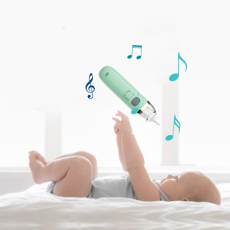 Baby Nasal Inhaler Battery Operated Nasal Vacuum Cleaner Strong Inhalation, LCD Sn, Music, Safety and Hygiene, Suitable for