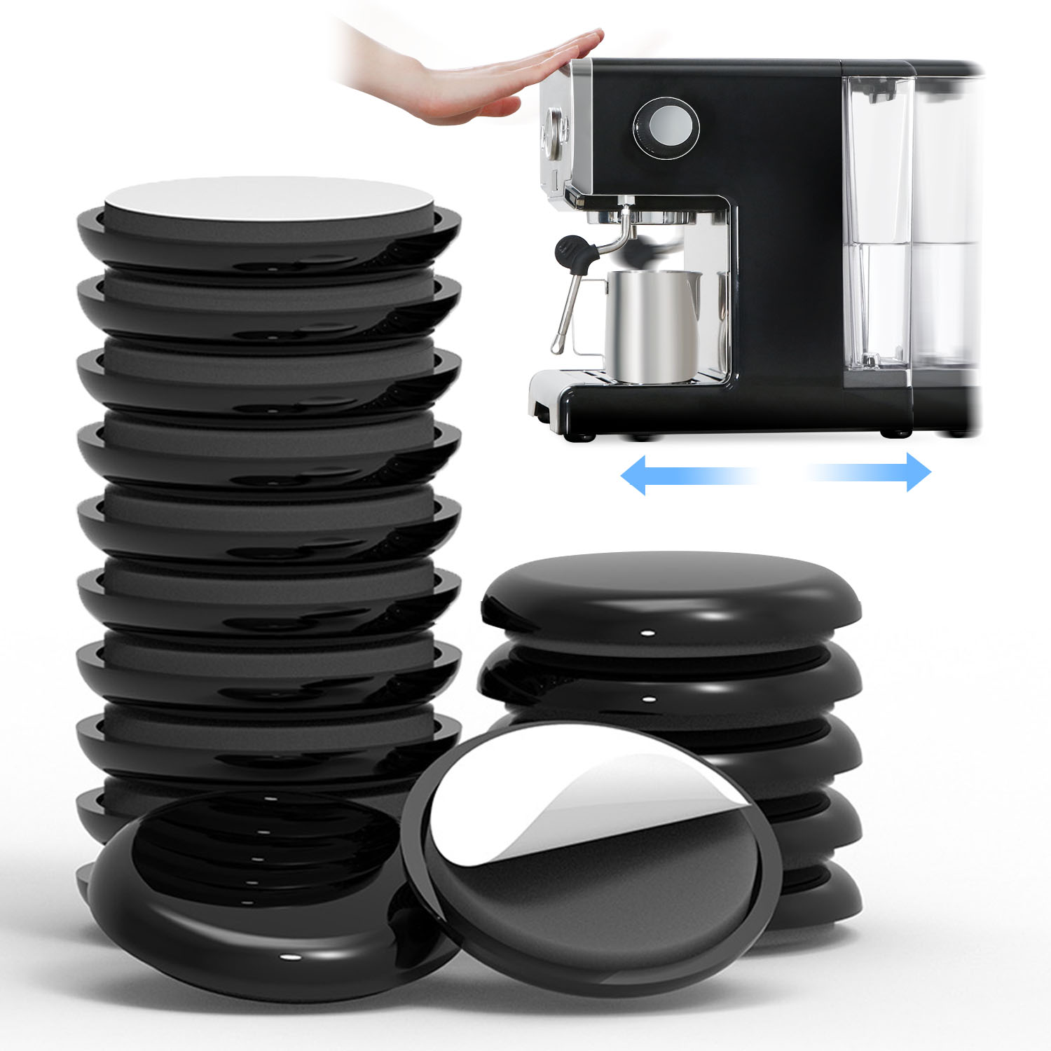 Appliance Slider, 24Pcs Appliance Sliders for Kitchen Appliances, Small Appliance Slider for Most Countertop: XS