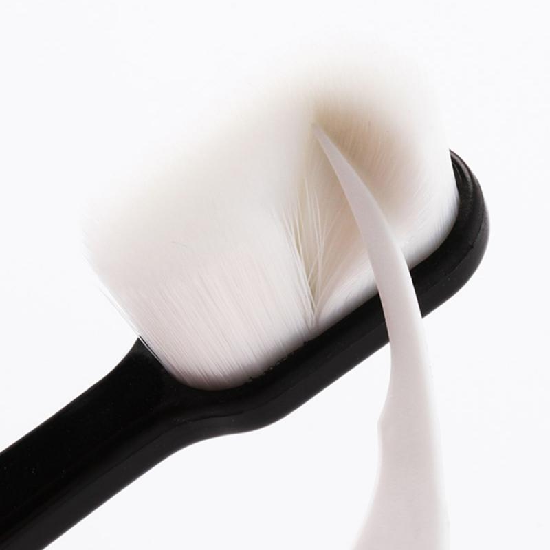 Ultrafint blødt hår miljøvenlig tandbørste bærbar rejsetandbørste med boks blød fiber nano-tandbørste mundhygiejnepleje