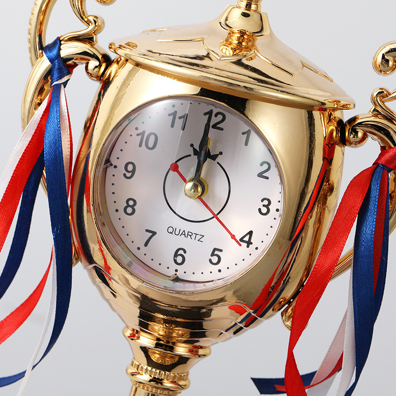 Trophy Small Alarm Clock Ornaments Desktop Children Bedside Wake-up Stereoscopic Student Prizes