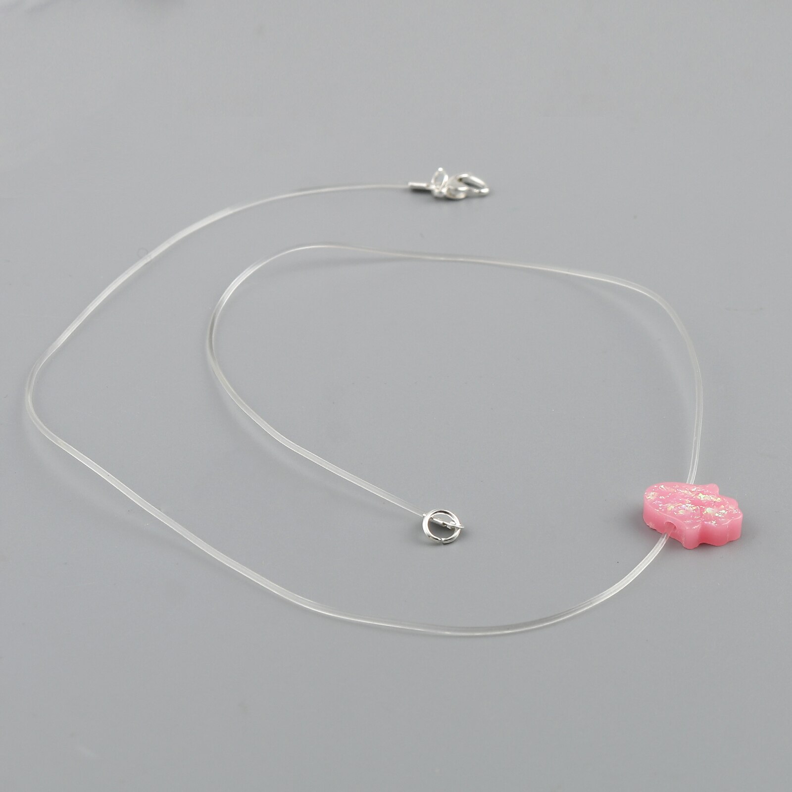 1Pc Hars Religieuze Onzichtbare Transparante Vislijn Ketting Zirkoon Choker Ketting Voor Vrouwen Sieraden Vislijn Ketting