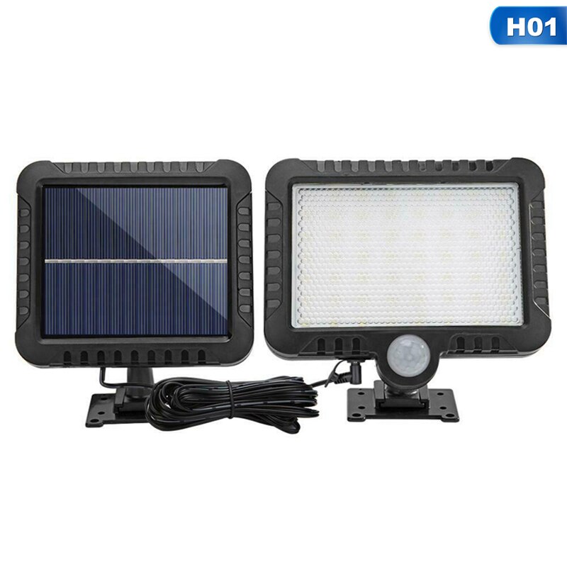 Led-zonnelamp, infrarood bewegingssensor voor menselijke beveiliging, buitenverlichting, waterdichte tuinmuur, zonnelamp, padverlichting: H01