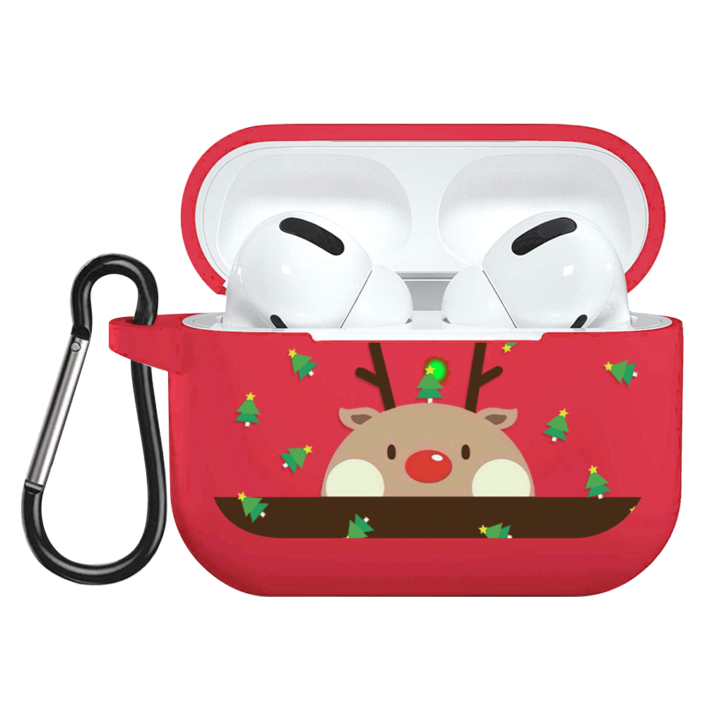 Julår för apple airpods 3 fodral mjuk silikon matt coque bluetooth trådlöst hörlursfodral för air pods pro: Kpet-ho-lutoushu 3d
