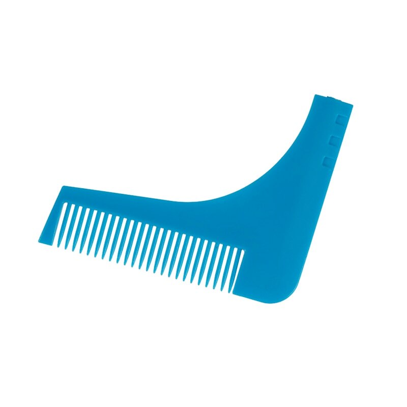 1pcs Men Gentleman Facial Hair Beard Shaper Guide Template Combs Styling Accessories Trim Shaping Shaper Tool: Blue