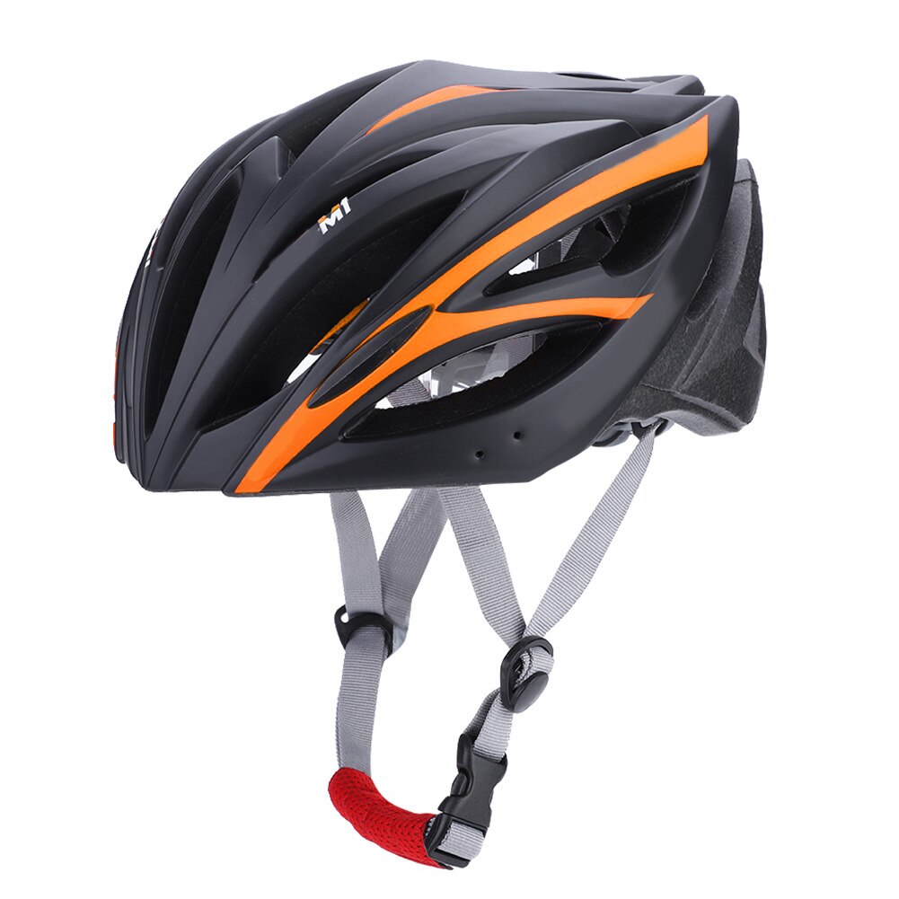 Udendørs unisex cykelhjelm led vindtæt beskyttelsesbriller mtb cykelhjelm ultralet sport sikkerhed road mountainbike hjelm: Orange