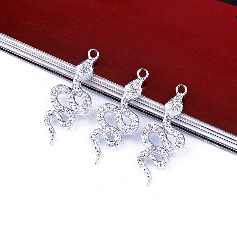 5 Pcs Punk Snake Earring Charms Lichtmetalen Connector Bevindingen Vintage Oor Ketting Hanger Diy Sieraden Accessoire C472