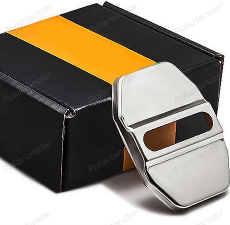 4PCS lock cap FOR AMG FOR Benz class a AMG 002-1 14-16 stainless steel car door lock cover