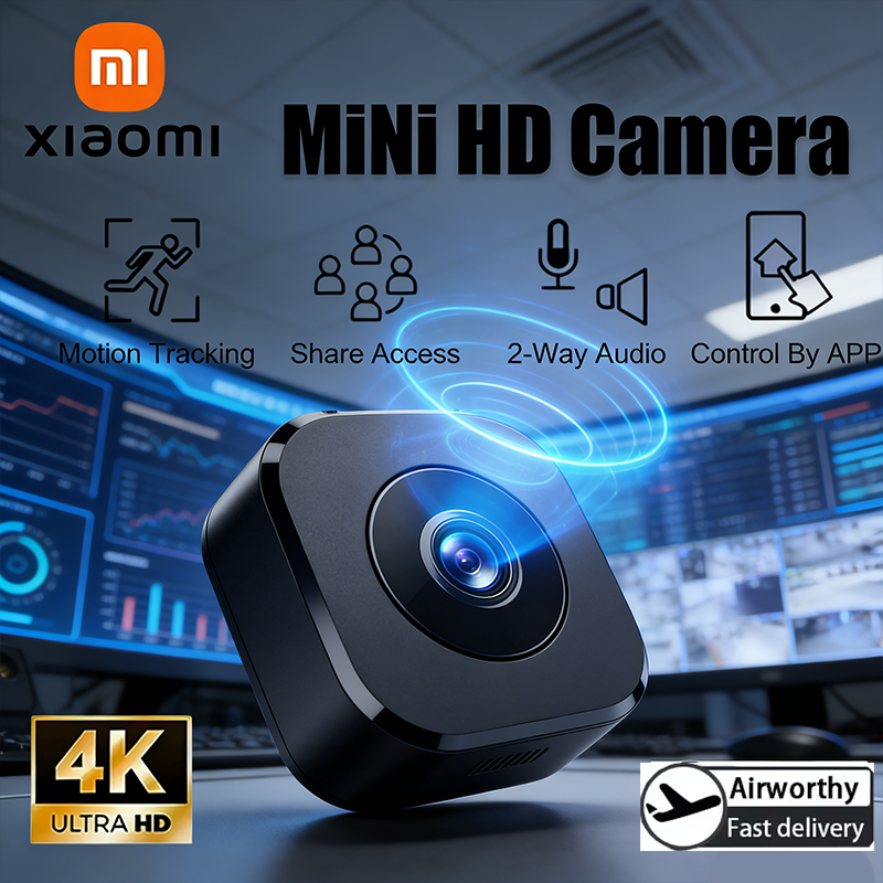 Xiaomi 2026 4K Mini cámara de seguridad de visión nocturna a todo Color Monitor WiFi de alta definición impermeable detección de movimiento vigilancia
