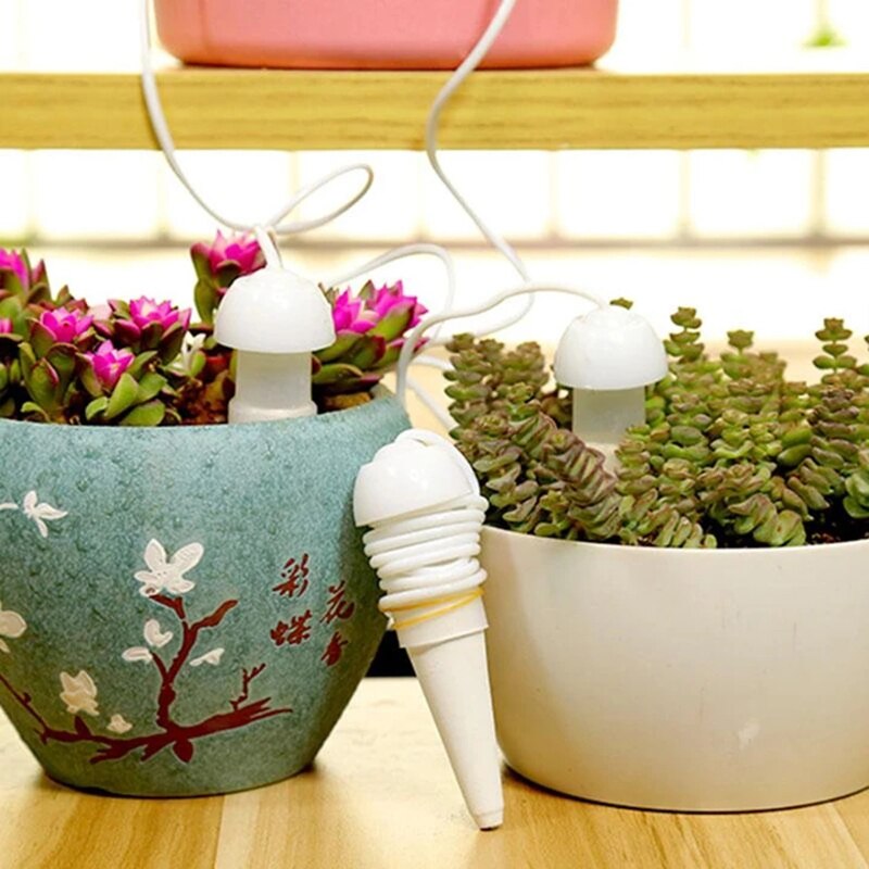 Plant Waterer Self Watering Spikes Plant Watering Devices With Slow Release Control Switch Automatic Vacation Drip HG99