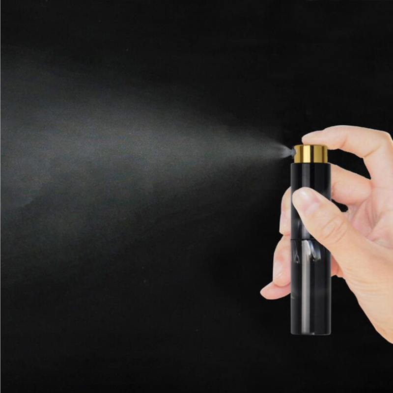 Botella de Perfume en aerosol de 10ml, cabezal giratorio de Metal y vidrio, estuche portátil de viaje recargable, tanque, boquilla de aluminio, contenedor de cosméticos, 1 ud.
