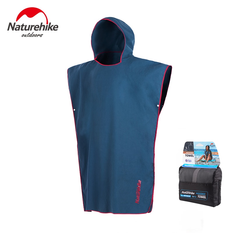 Naturehike-Toalla Poncho para Surf, traje de microfibra para cambio de Surf, Poncho para cambio de Surf, toalla de playa con capucha