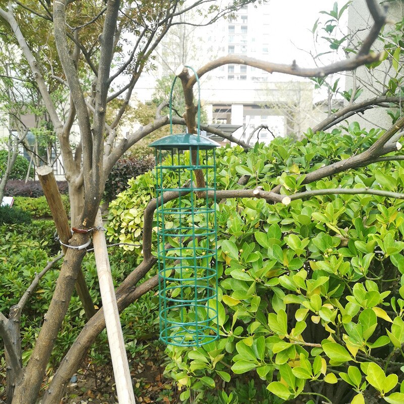 Vogelvoederhuis, hangende houten voederbak voor buiten Tuin Vogelvoederhuis, hangende houten voederbak voor buiten Tuin