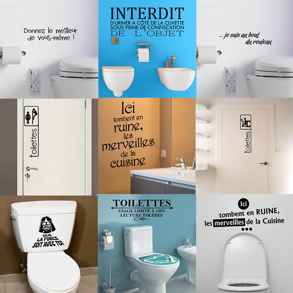Kililaya-autocollants muraux Toilettes WC | Papier peint, Ici Ruine En Ruine Chef, Stickers muraux de déocration