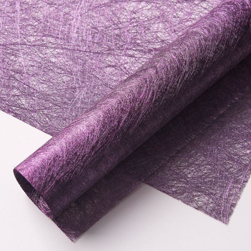 3 Sheets Flowers Bouquet Wrapping Silkworm Paper DIY Florist Craft Material Packaging Paper Wedding Decor Scrapbook Origami: Purple