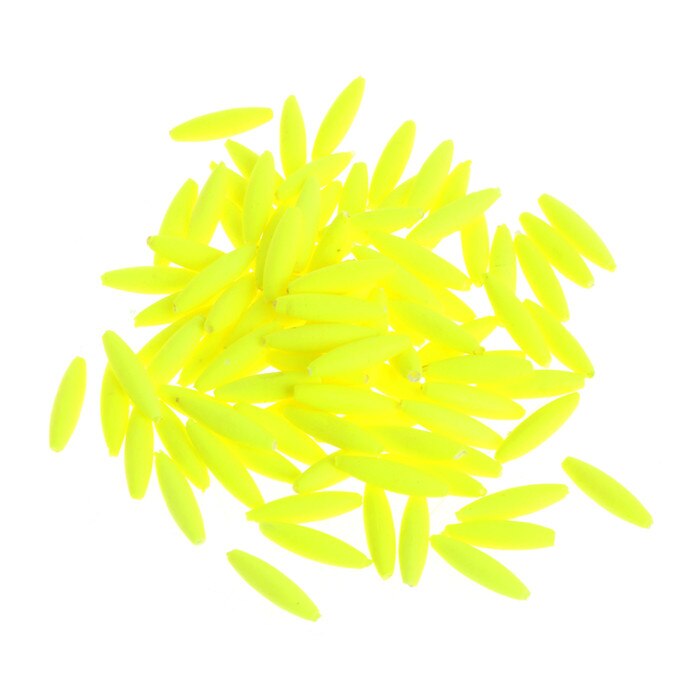 100Pc Fishing Float Bobber Floating Foam Oval Indicator Fish Accessories Tackle: YELLOW
